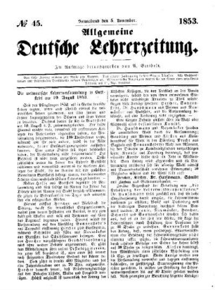Die weimarische Lehrerversammlung in Buttstest am 10. August 1853