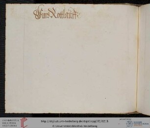 >Furs Rottlauff< (nur Überschrift)