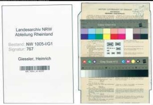 Entnazifizierung Heinrich Giessler , geb. 21.02.1899 (Polizeimeister)