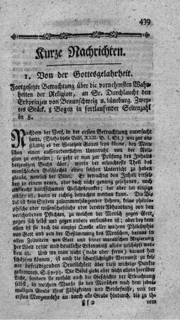 Fortgesetzte Betrachtungen über die vornehmsten Wahrheiten der Religion. St.2.