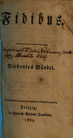 Fidibus, 7. Bündel