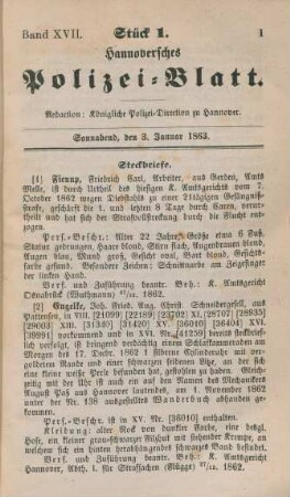 3. Januar-30. December = Stück 1-116