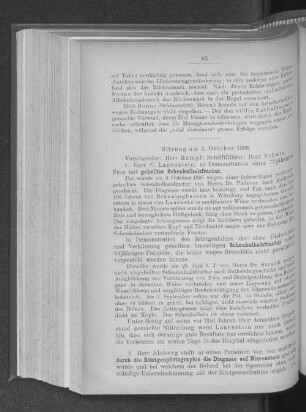 Sitzung am 4. October 1898.