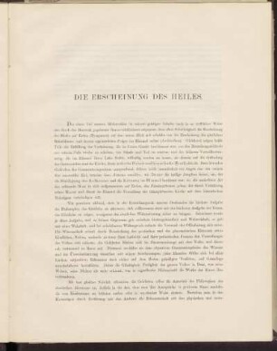 Die Erscheinung des Heiles.