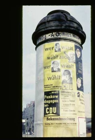 Wahlplakate CDU 1.12.58.