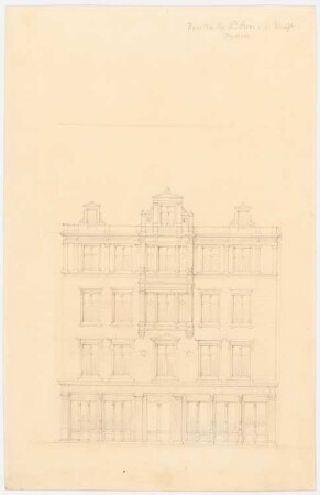 Haus Nathan Aron, Breslau: Aufriss Fassade