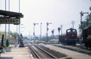 Blaufelden Lok 260 790 Rangierfahrt Ausfahrsignale Gleissperrsignal