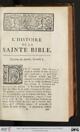 L'histoire de la sainte bible