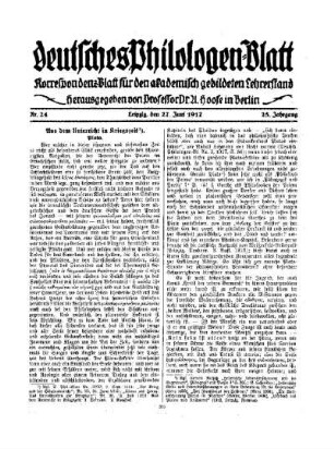 Aus dem Unterricht in Kriegszeit : Plato