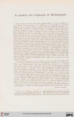 25: Il modello de crepuscolo di Michelangelo