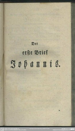 Der erste Brief Johannis