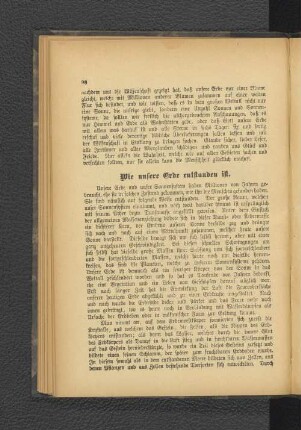 Wie unsere Erde entstanden ist.