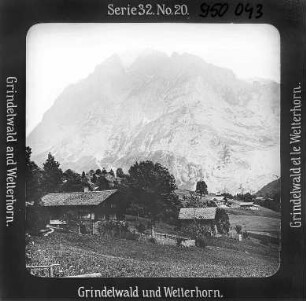 Grindelwald. Ortsteilansicht mit Wetterhorn (3692 m)