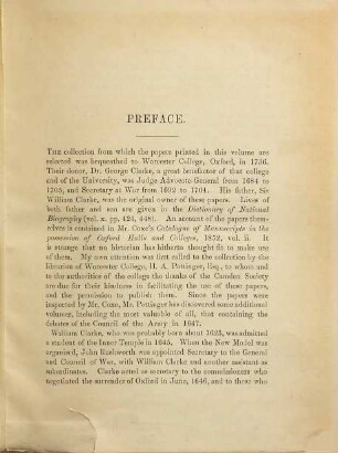 The Clarke papers : selections from the papers of William Clarke, secretary to the Army, 1647 - 1649 ..., 1
