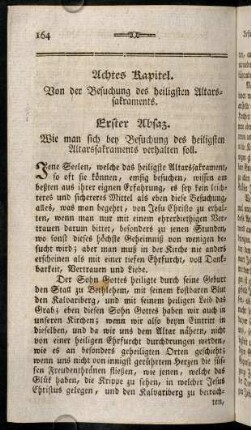 164-173, Erster Absatz. Wie man sich bey Besuchung...