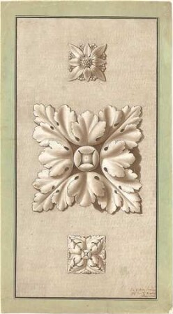 Laves, Georg Ludwig Friedrich; Studienzeichnungen - florale Ornamente (Ansichten)
