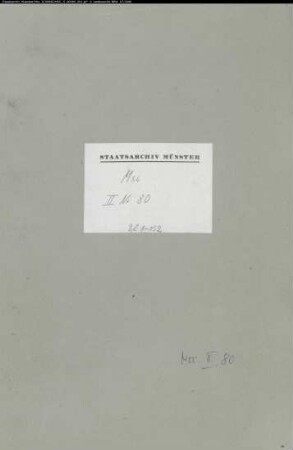 Fürstbistum Münster (Abschriften von Urkunden und Akten)