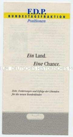 Faltblatt der FDP-Bundestagsfraktion zu Fragen der deutschen Einheit