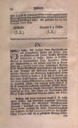 IX. Abschied de Anno 1656.