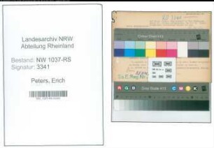 Entnazifizierung Erich Peters , geb. 07.08.1891 (Reg.Veterinaerrat)