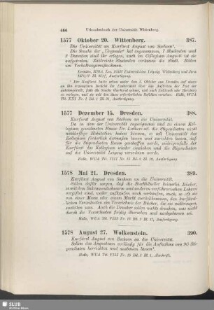 387. 1577, Oktober 20. Wittenberg