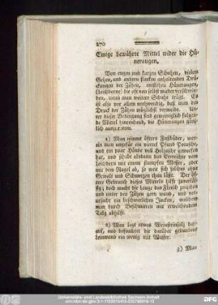 Einige bewährte Mittel wider die Hühneraugen.