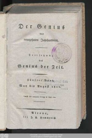 5.1802: Der Genius des neunzehnten Jahrhunderts