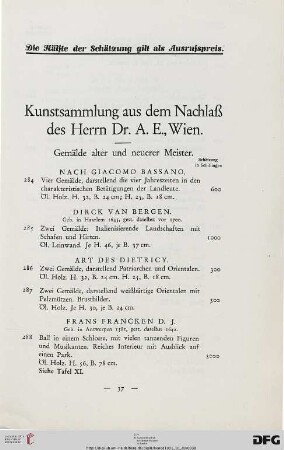 Gemälde älterer und neuerer Meister (Nr. 284-313)