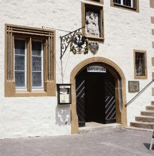 Goslar. Rathaus. Südseite, Eingang zum Ratskeller von Südwesten