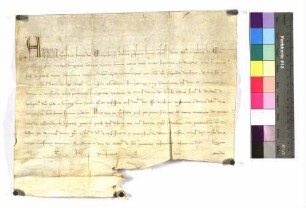 Indulgenzbrief des Papsts Alexander IV. zu Gunsten des Klosters Comburg