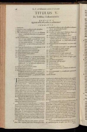 Titulus V. De Testibus Testamentariis.