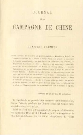 Chapitre premier. Arrivée successive de mandarins au quartier général. - ...