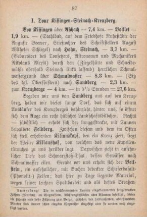 I. Tour Kissingen-Steinach-Kreuzberg