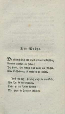 Die Weihe