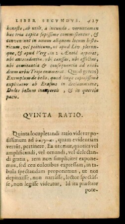 Quinta Ratio.