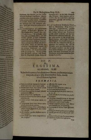 Tit. V. De Legitima.