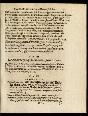 Cap. III. De Authore, [et] scopo Ordinationis Judicii Aulici.
