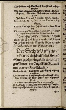 Der Sechste Auffzug.