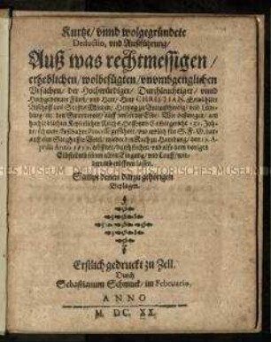 Juristische Streitschrift über den Verlauf der Elbe