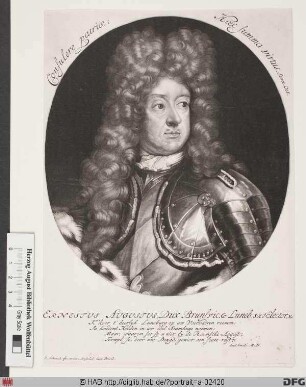 Bildnis Ernst August, Fürstbischof von Osnabrück, Herzog (1692 Kurfürst) von Hannover (reg. 1679-98)