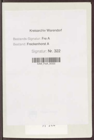 Verwaltung des Freckenhorster Armenfonds