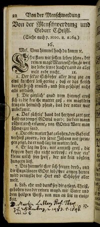 (III.) Von der Menschwerdung und Geburt Christi.
