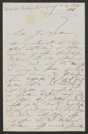 Brief an Franz Wüllner : 14.07.1861