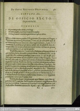 Titulus XL. De Officio Rectoris provinciae