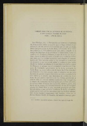 Comisión dada por la audiencia de Guatemala á don Gonzalo Vázquez de Coronado. - Año de 1601 (1).