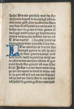 Des drudden sondages in deme advente so les dyt.