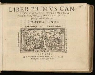 Liber primus cantionum sacrarum ... quinque vocum. Contratenor