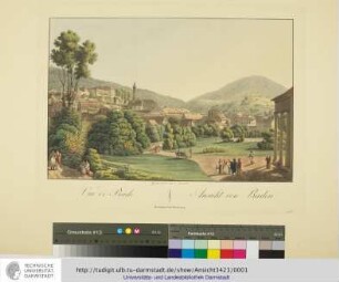 Vue de Bade [Bildliche Darstellung] = Ansicht von Baden / gezeig. u. gest. von C. Frommel