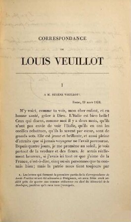 Correspondance de Louis Veuillot : (Publiée par Eugène Veuillot.), 1