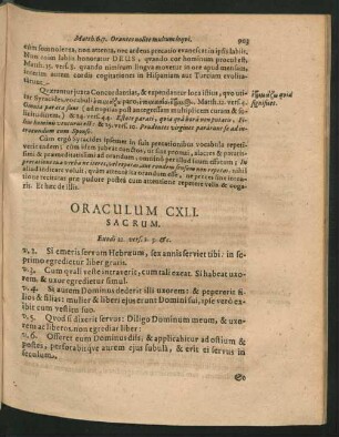Oraculum CXLI. Sacrum - Oraculum CL. Sacrum.